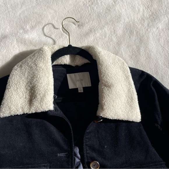 Navy Corduroy Jacket with removable Sherpa Collar - Picture 3 of 8